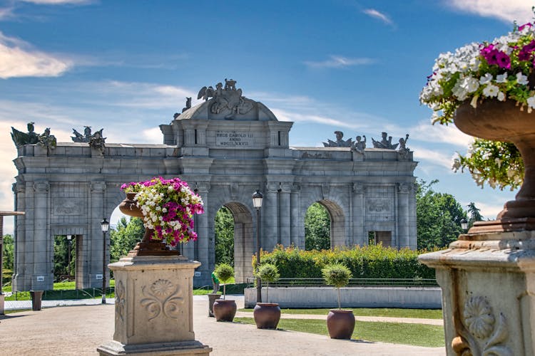 Flowers In Front Of Puerta De Alcala