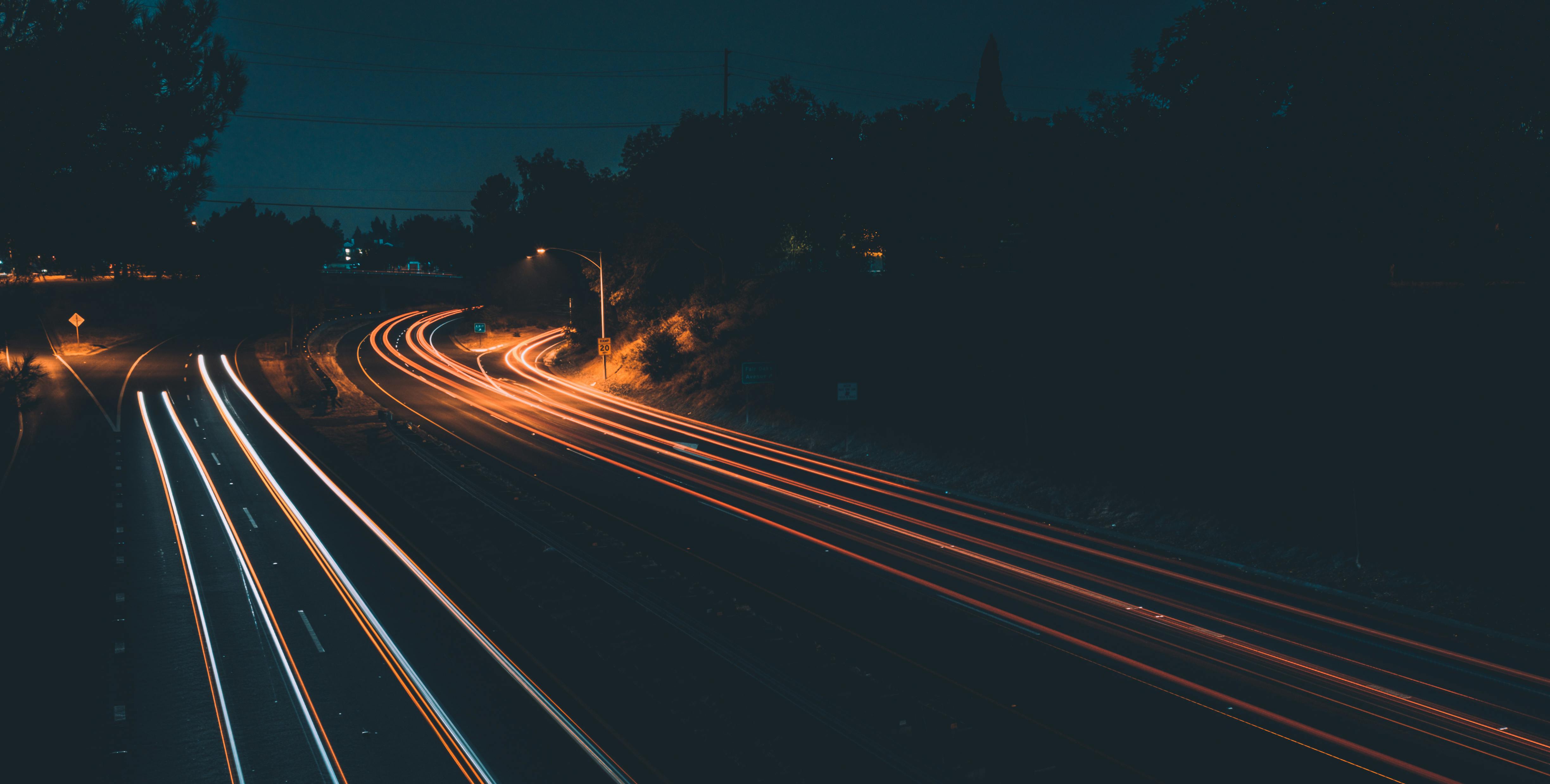 Car Light Trails At Night · Free Stock Photo