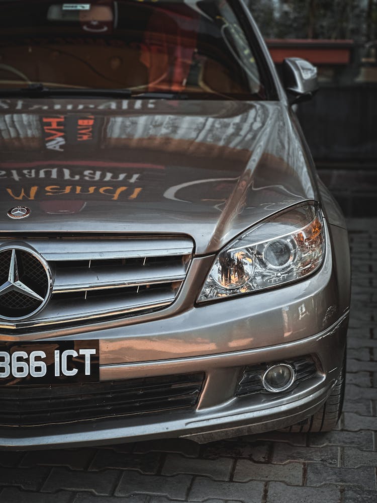 Silver Mercedes C Class