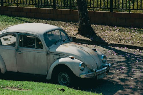 A Broken Rusty Volkswagen Beetle 