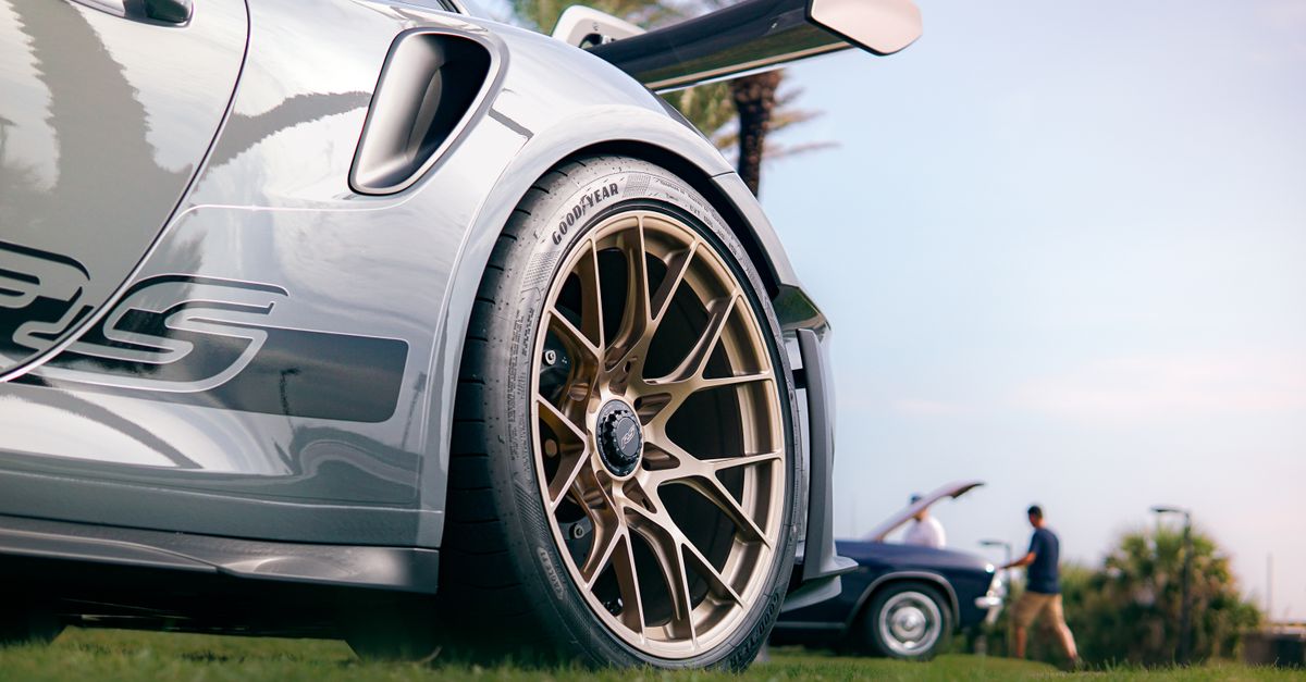 Goodyear Car Rims Goodyear Tire on Sports Car Alloy Rim · Free Stock Photo