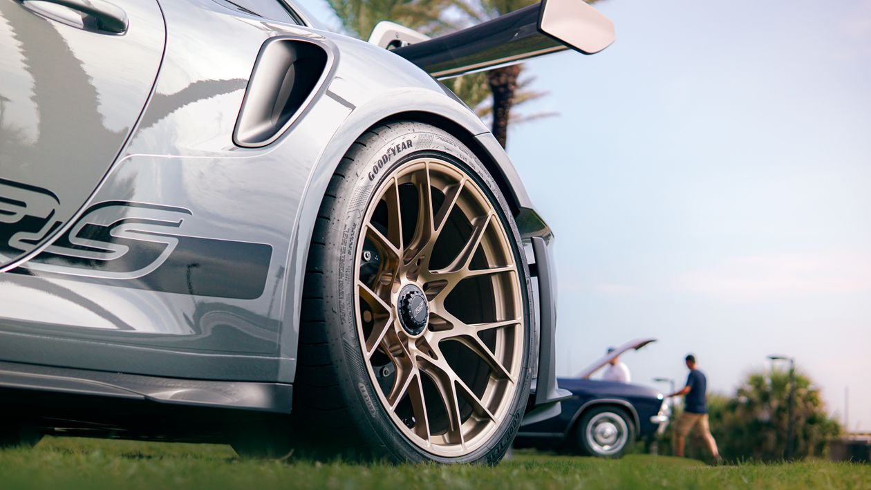 Good Car Rims Goodyear Tire on Sports Car Alloy Rim · Free Stock Photo