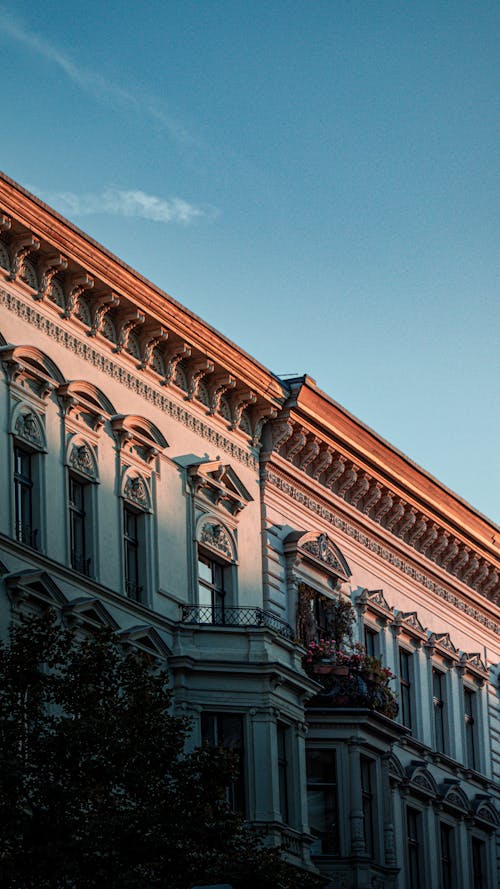 Facade of a Neoclassical Building in the Old Town