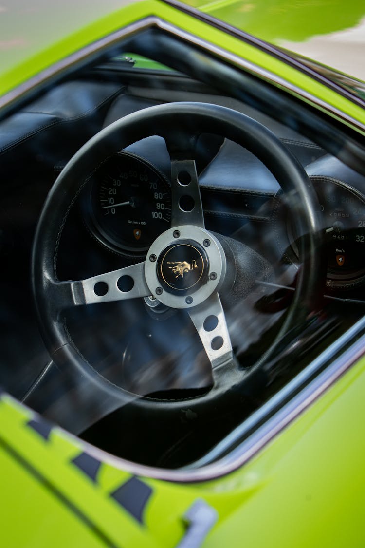 Steering Wheel Of An Luxury Car