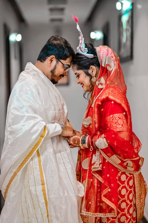 Newlyweds in Traditional Clothing