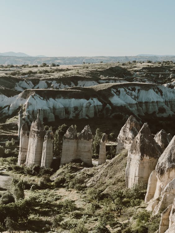 Kostnadsfri bild av cappadocia, drönarbilder, eroderade