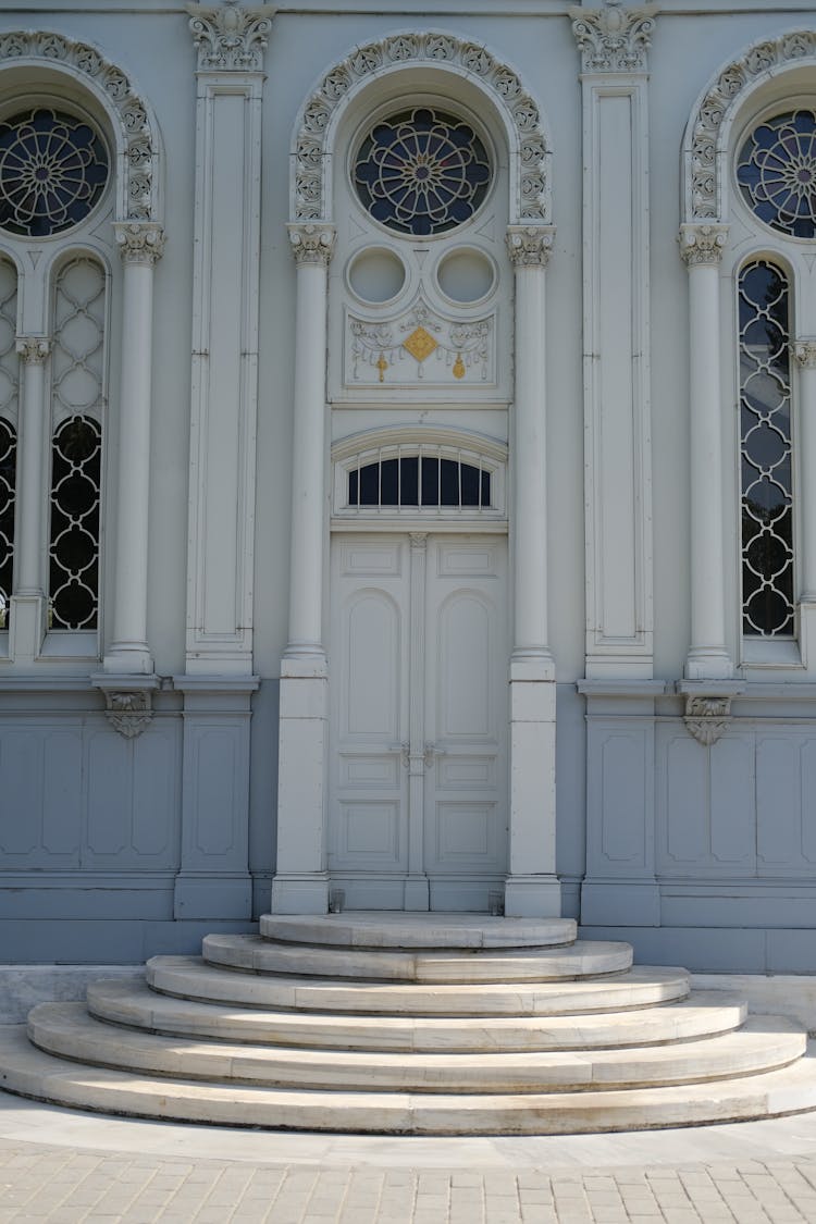 Steps At Ornate Entrance To Saint Stephen Orthodox Church, Istanbul, Turkey