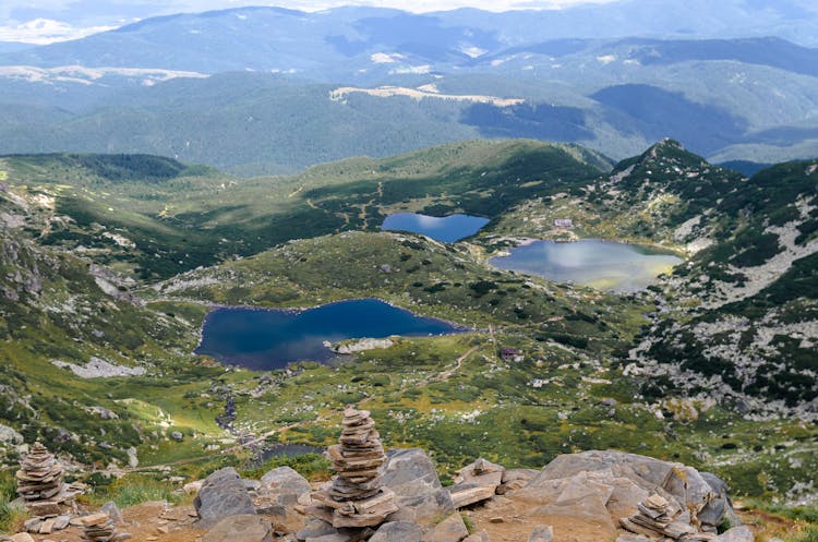 Lakes In A Mountain Valley