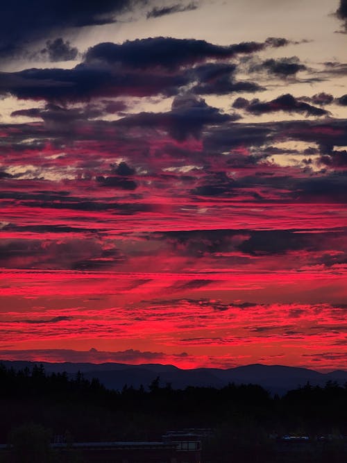 Free stock photo of pink clouds, red clouds, red sky