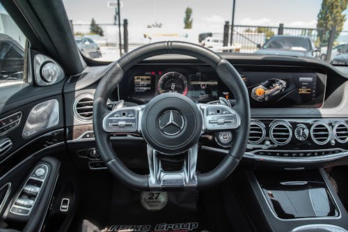 Free Interior of a Mercedes-Benz S63 Stock Photo