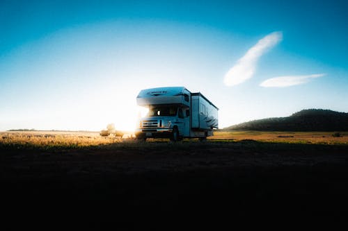 Sunset Sunlight over Camper