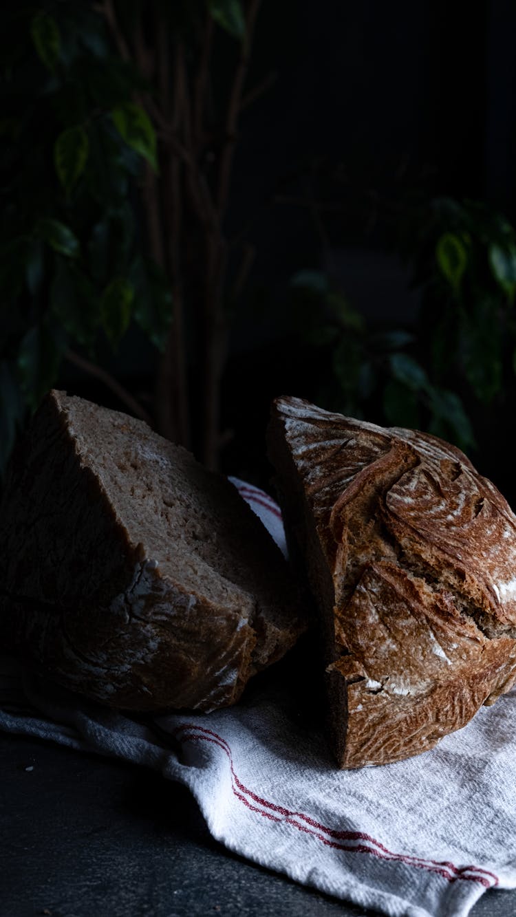 Homemade Bread On Cloth