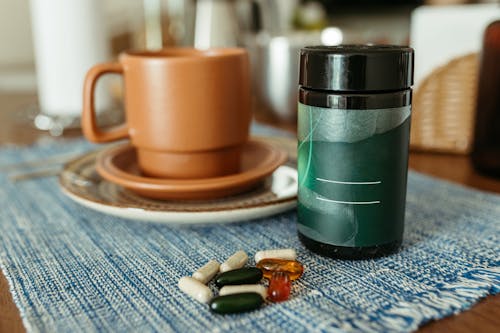 Capsules with Supplements on Morning Table