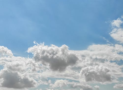 White Clouds in the Blue Sky