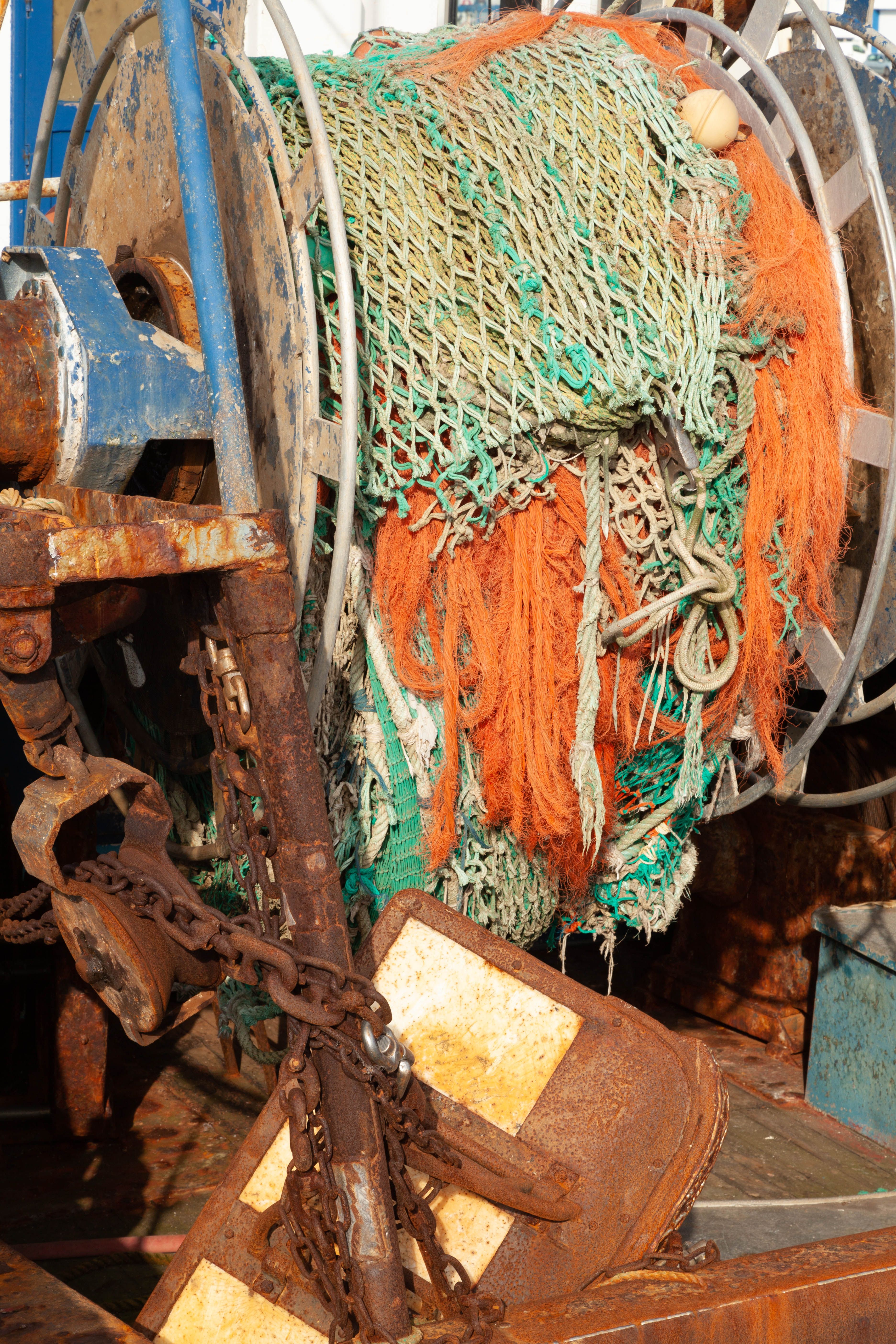 A Fishing Net on a Boat · Free Stock Photo