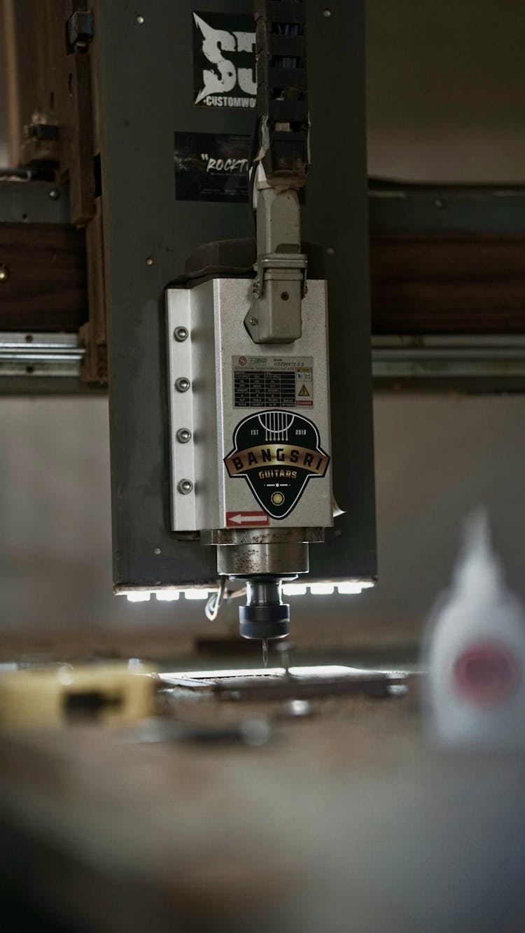 CNC Milling Machine In Modern Luthier Workshop