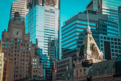 Old and New Skyscrapers in NYC