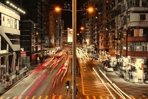 Street in City at Night