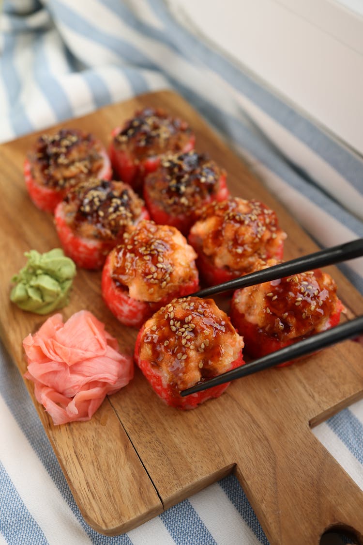 Stuffed Tomatoes Served In A Restaurant