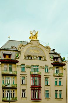 Elegant Art Nouveau facade of Grand Hotel Europa, a landmark in Prague, Czech Republic.. pexels, elegant, nouveau