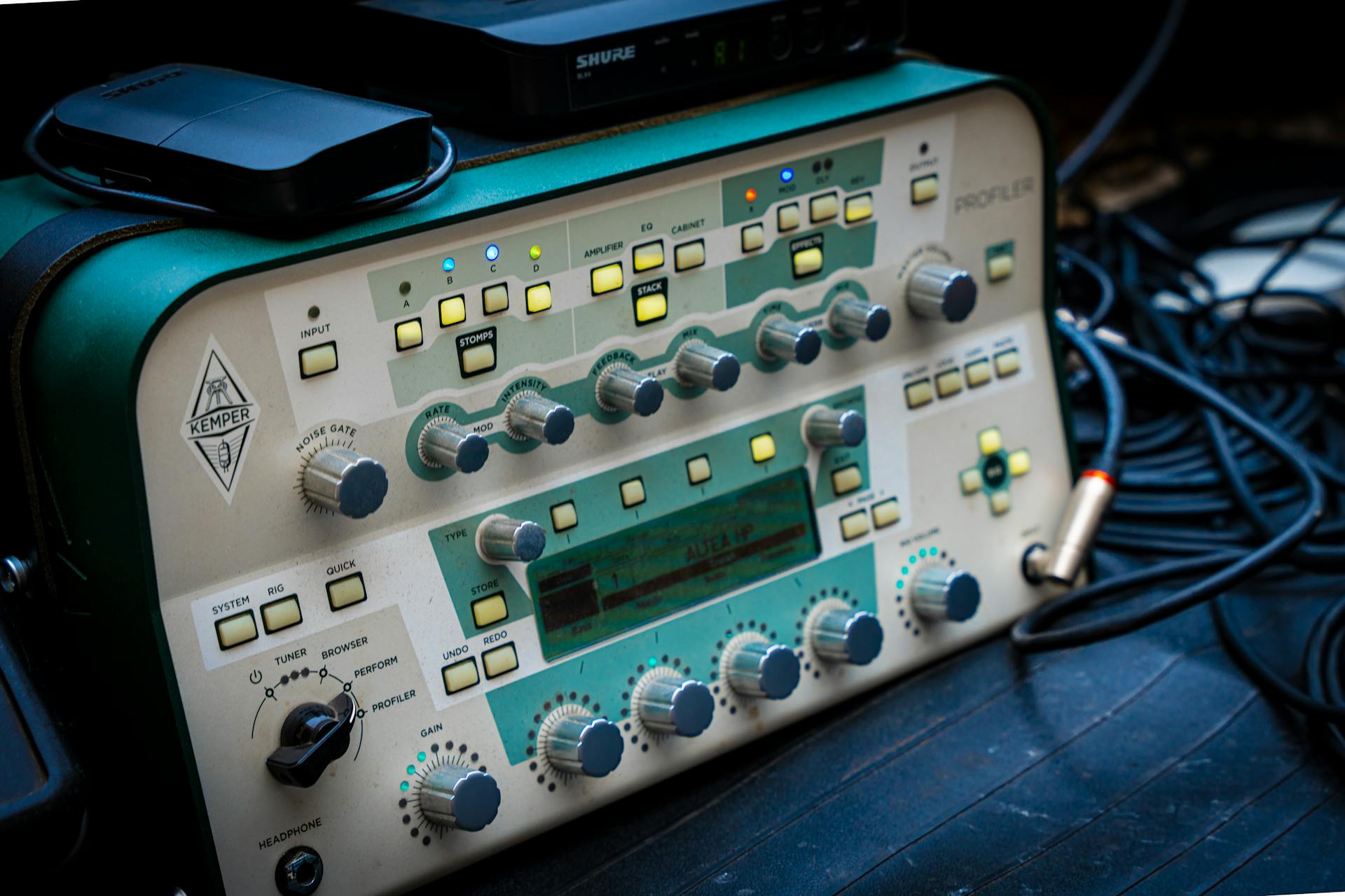 High-quality close-up shot of a Kemper Profiler audio device used in music production.