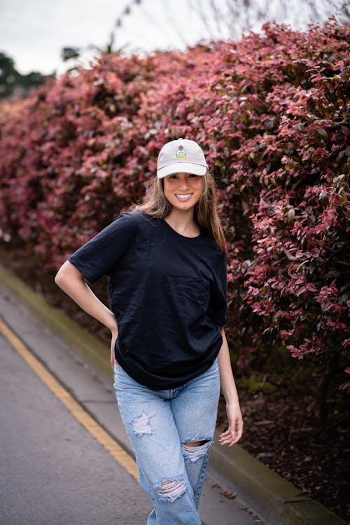 Pretty Girl Smiling on the Street