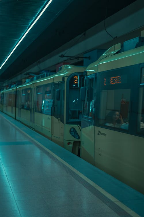Yellow Subway on Platform