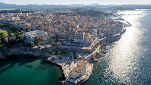 An Aerial View of the City of Corfu