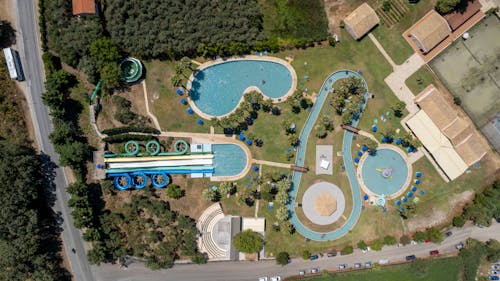 Swimming Pools in a Summer Resort