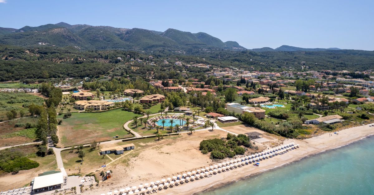 Seaside resort seen from above
