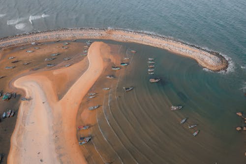 Immagine gratuita di barche, fondo marino, fotografia aerea