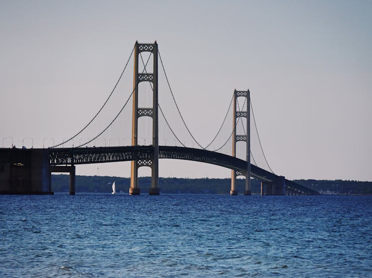 Suspension Bridge In Michigan