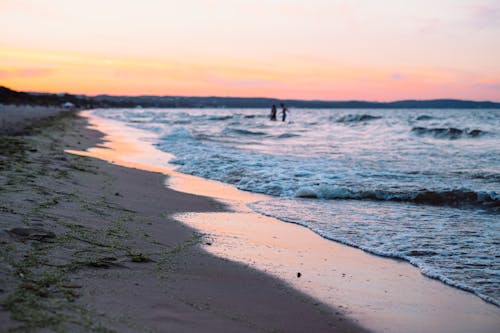 Безкоштовне стокове фото на тему «берег, Захід сонця, махати»