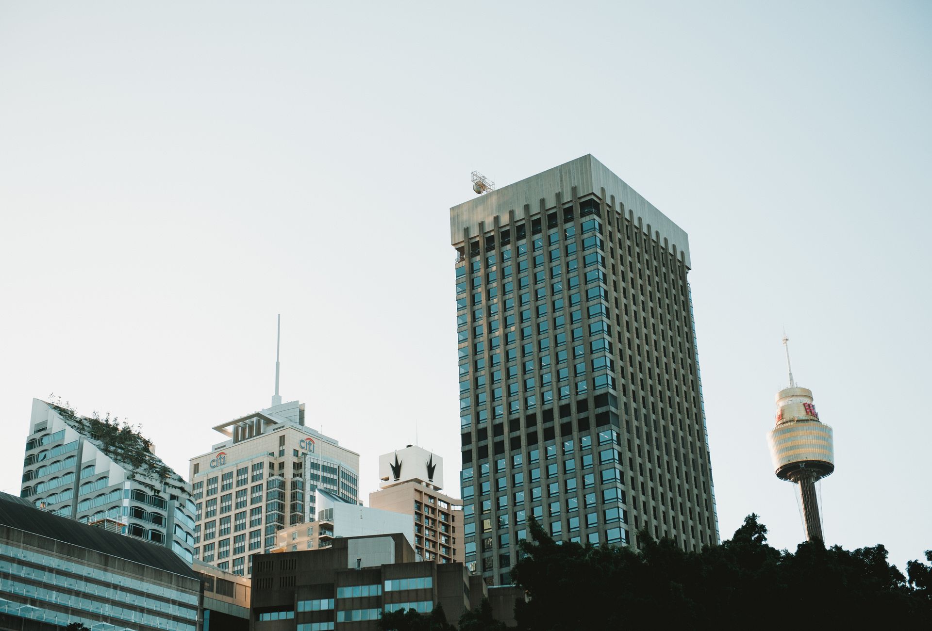 Sidney'de ofis kulesi sabah grisi