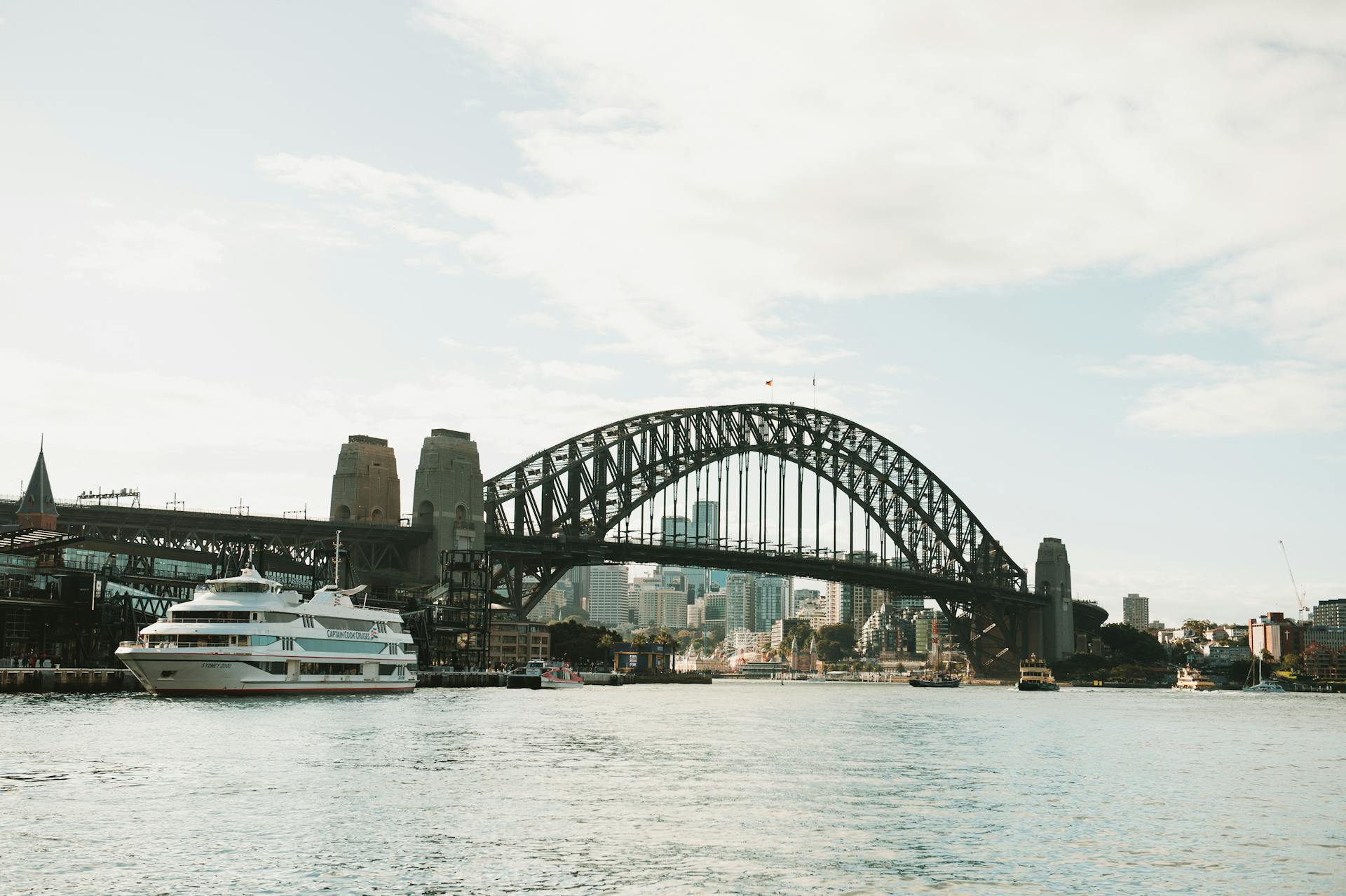 Sydney Harbour Bridge over the Sydney Harbour in Australia