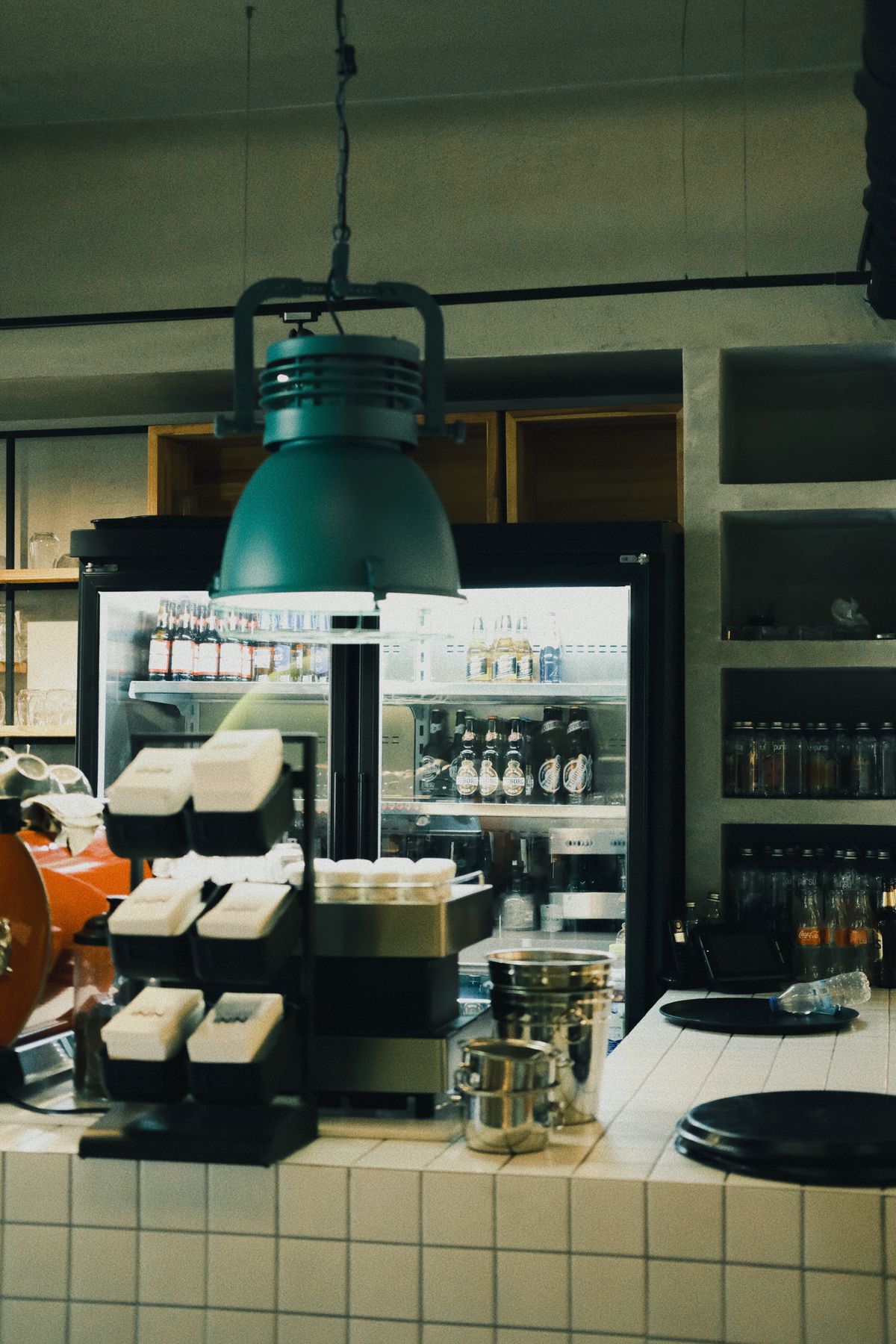 Cozy cafe counter