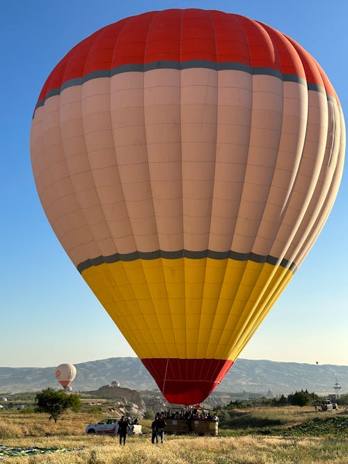 A Hot Air Balloon on the Ground 