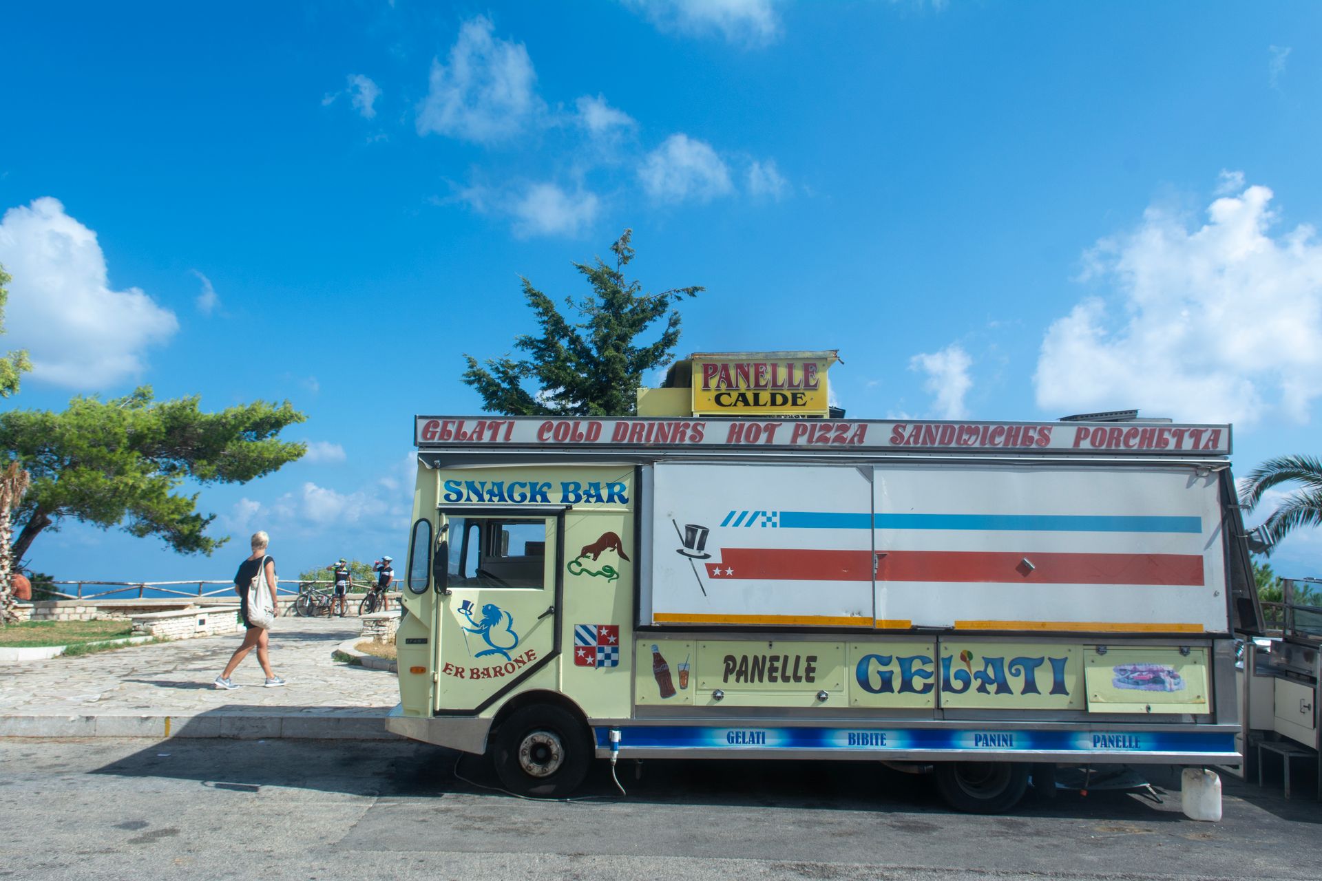 Truck of the Mobile Snack Bar Set by the Seaside Vista Point