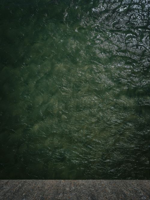 Free Serene view of sunlit water surface near a pier in Dahme, Germany. Stock Photo