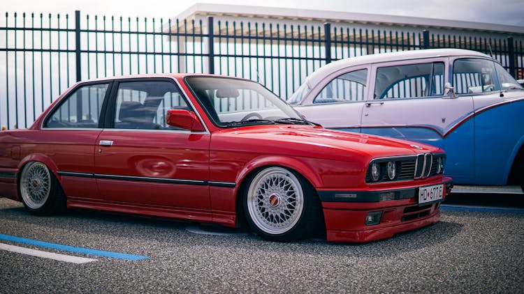 Red, Tuned BMW E30