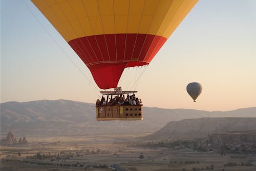 People in Hot Air Balloon in Cappadocia