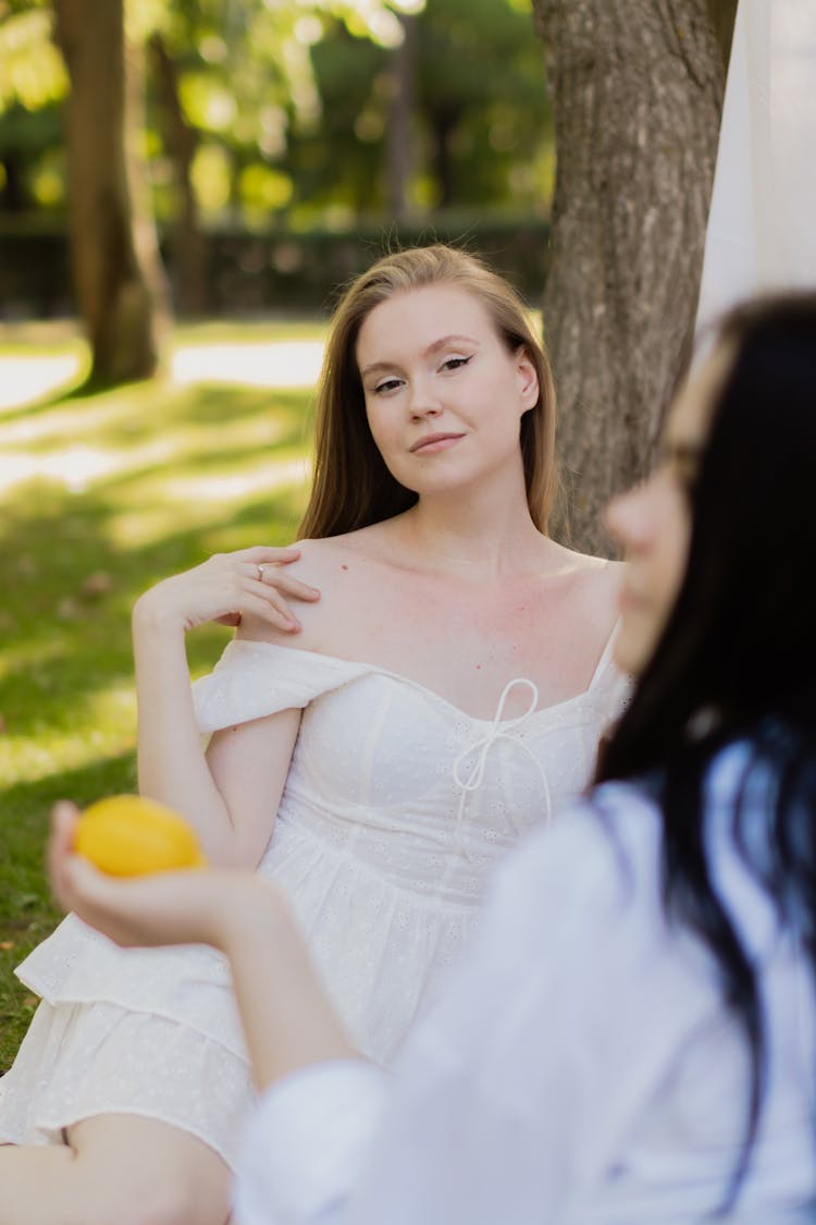 Women On A Picnic In A Park