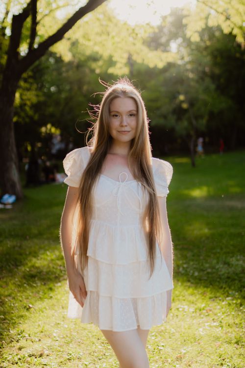 Woman Wearing Pink Dress in a Park · Free Stock Photo
