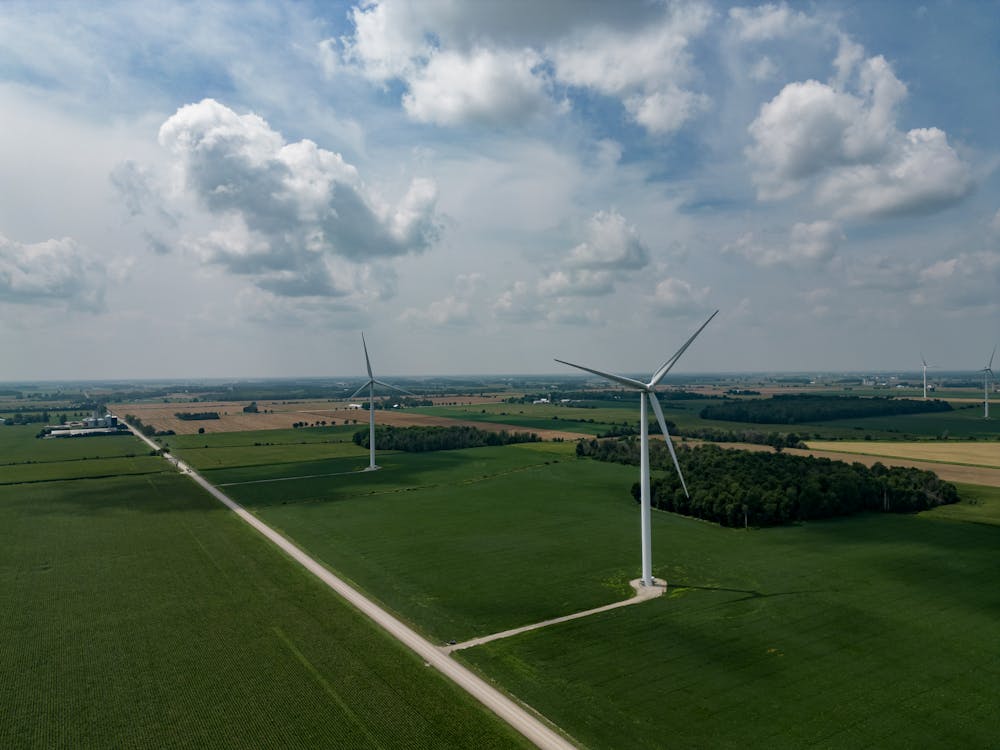 Free stock photo of canada, crops, drone