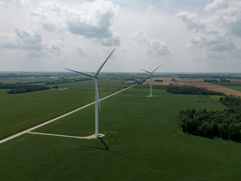 Free stock photo of canada, crops, drone