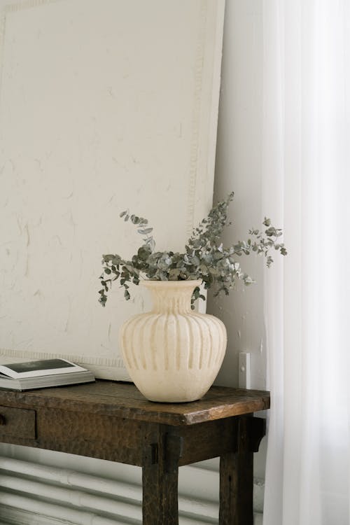 Plant in White Vase