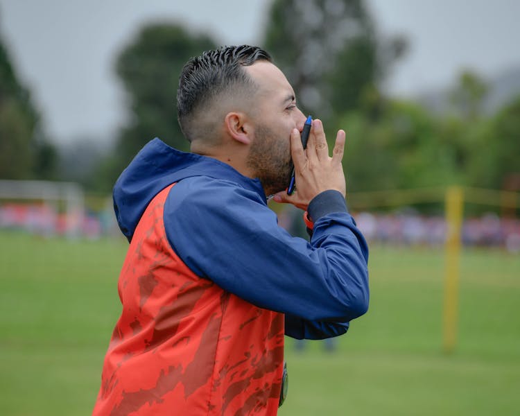 Shouting Coach On Training