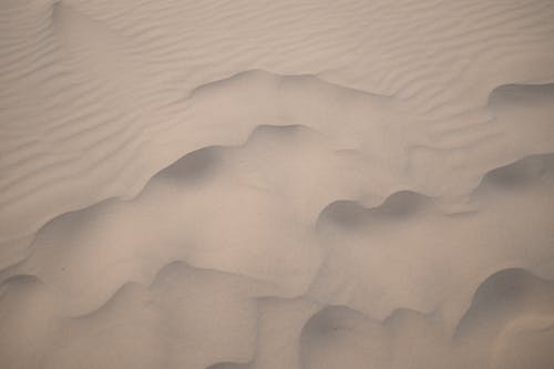A sand dune with some small waves in the middle