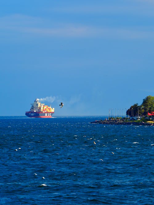 Kostnadsfri bild av containerfartyg, hav, kust