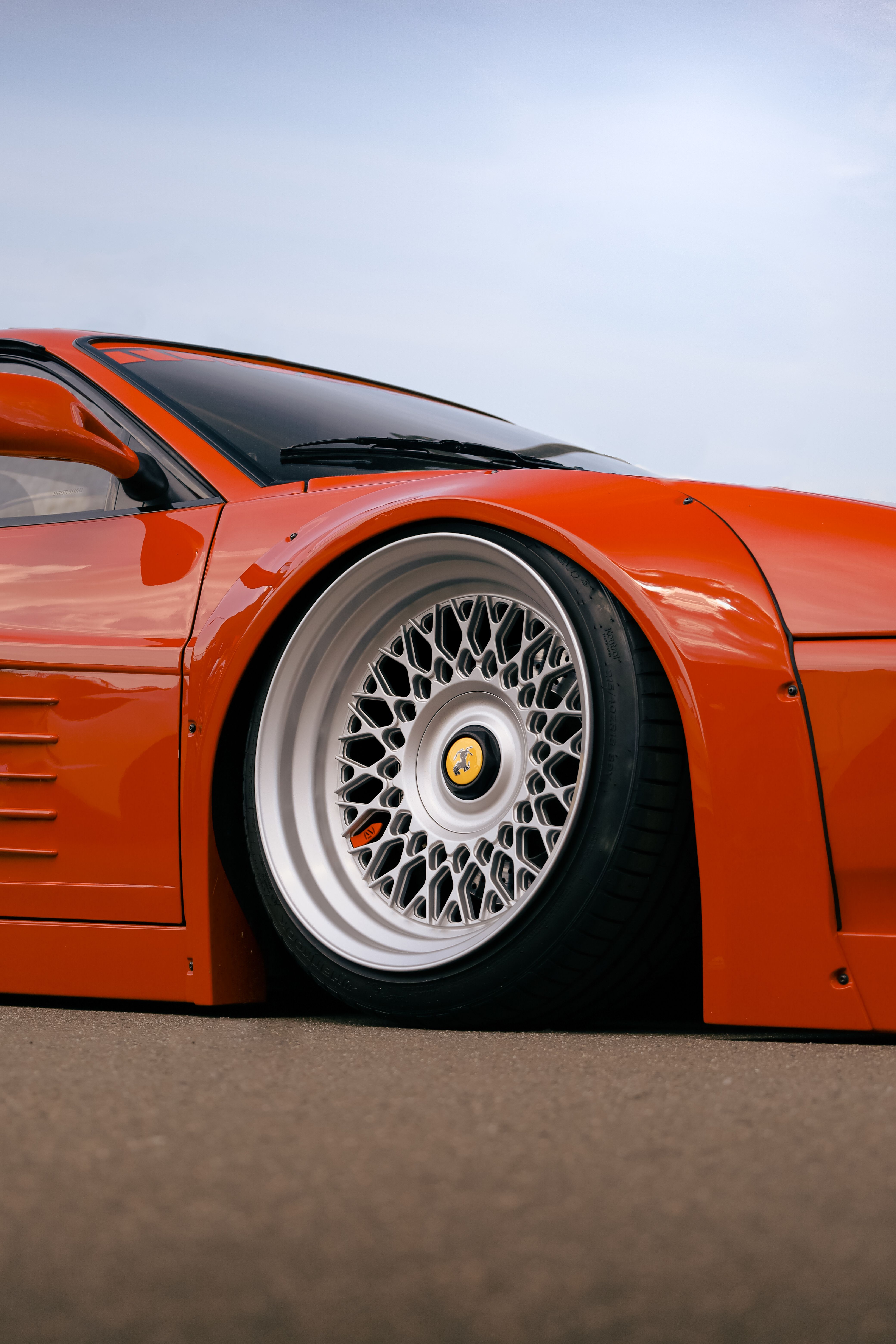 Wheel of Red Ferrari 348 · Free Stock Photo